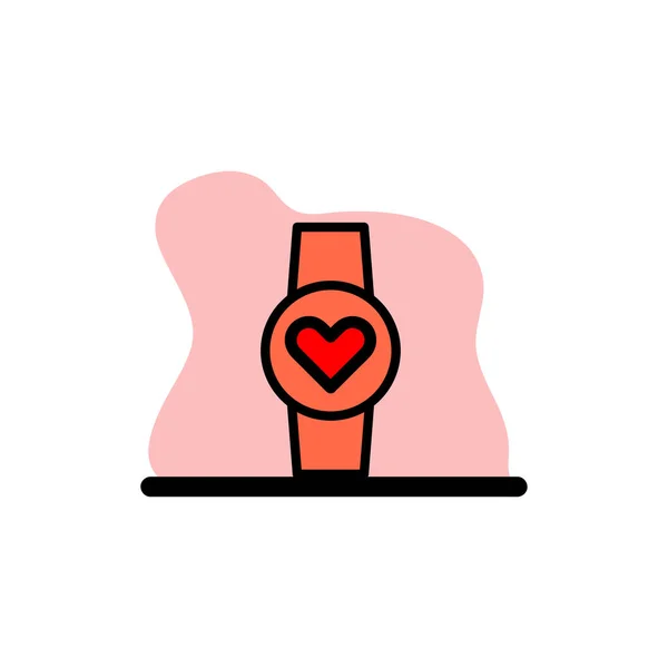 Reloj Corazón Icono Vector Concepto Ilustración Diseño Eps10 — Vector de stock