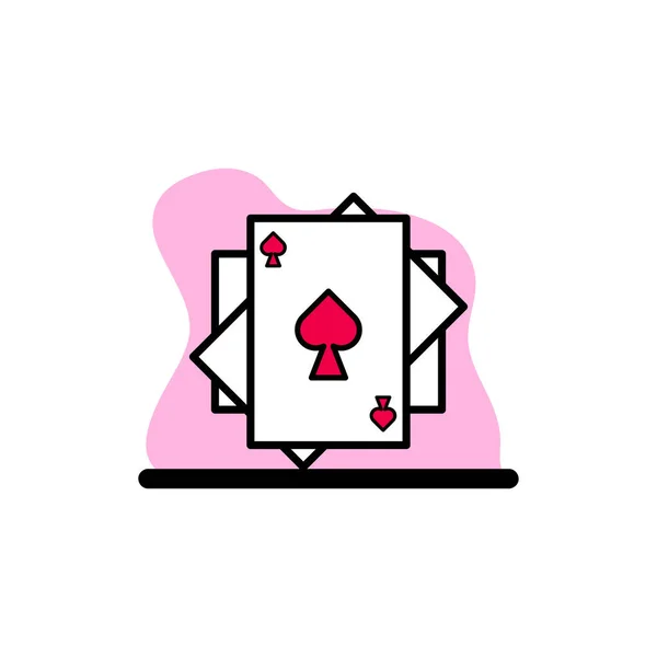 Icono Tarjeta Poker Concepto Vector Diseño Ilustración Eps10 — Vector de stock