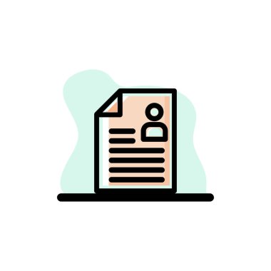 Müfredat Vitae Kavramsal Simge Vektör İllüstrasyon Tasarımı eps10