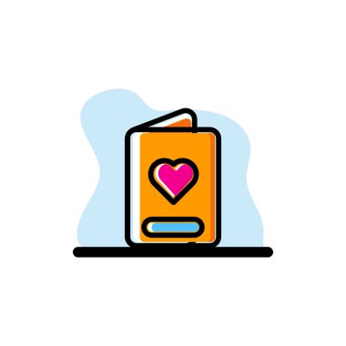 Favori Kitap Simgesi Kavramsal Vektör Tasarımı İllüstrasyon Bölüm 10