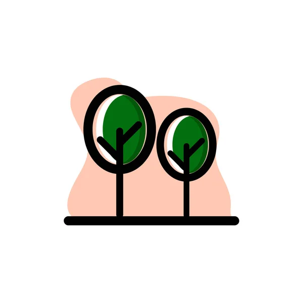 Cypress Tree Conceptual Icono Vector Diseño Ilustración Eps10 — Archivo Imágenes Vectoriales