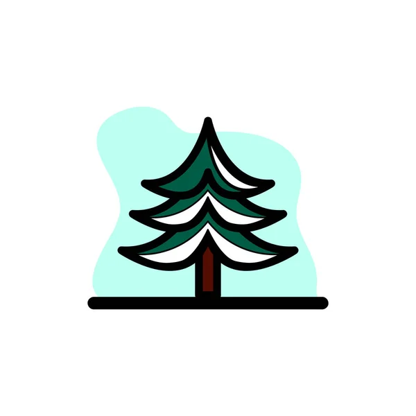 Pine Tree Concept Icon Vector Illustration Design Eps Great Any — Stock Vector