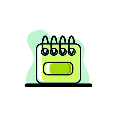 Kavramsal Notepad Simge Vektör Tasarımı İllüstrasyon her amaç için 10 büyük