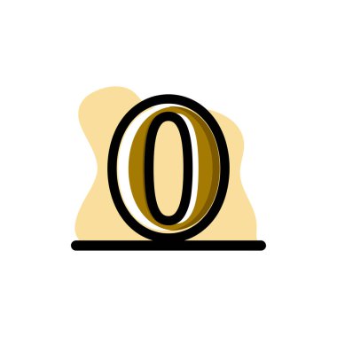 0 Numaralı Kavramsal Vektör İllüstrasyon Simgesi Tasarımı her amaç için harika eps10