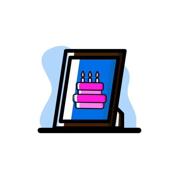 Imagen Birthday Cake Conceptual Vector Icon Design Illustration Eps10 Ideal — Archivo Imágenes Vectoriales