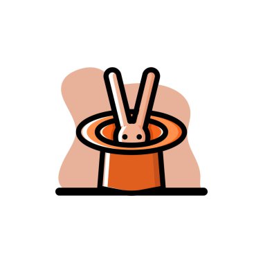 Sihirbaz Şapka Kavramsal Vektör İllüstrasyon Tasarımı Simgesi 10 bölüm