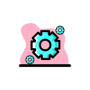 Kavramsal Ayarlar Simge Vektör İllüstrasyon Tasarımı eps10