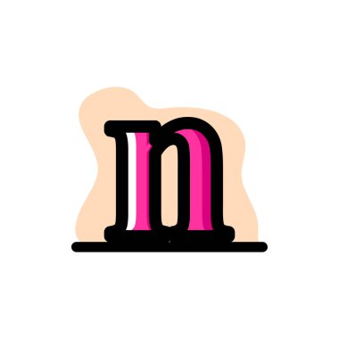 Küçük harf N Kavramsal Vektör Simgesi Tasarım EPS10