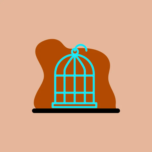 Conceptual Bird Cage Vector Icon Design Illustration Eps10 — Stock Vector