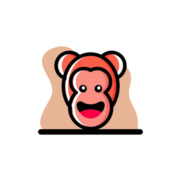 Cute Monkey Character Conceptual Vector Icon Design Eps10 — Stock Vector