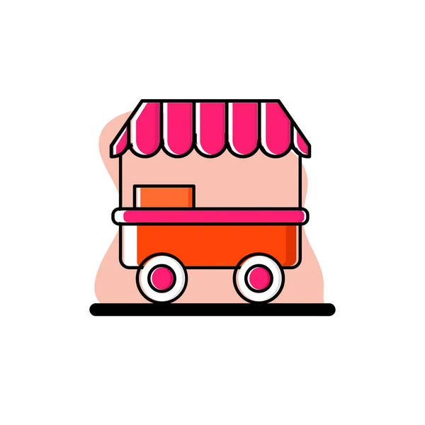 Food Cart Conceptual Vector Illustration Design Icon Eps10 — 스톡 벡터