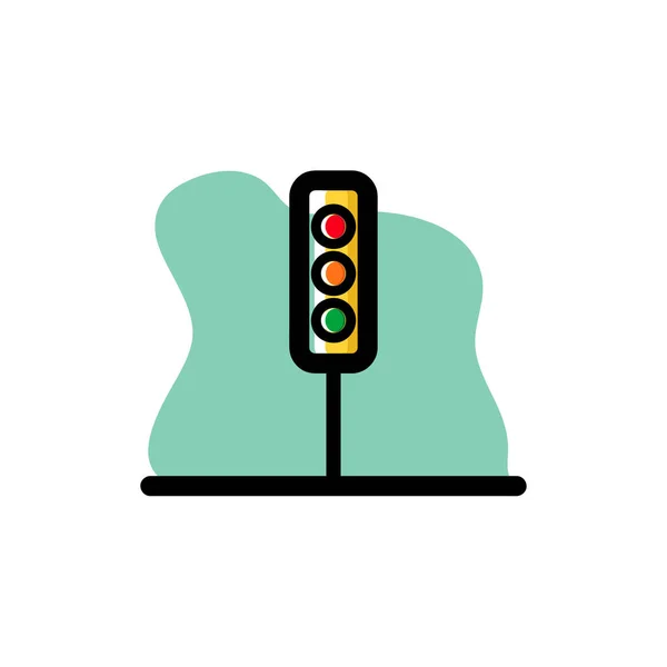 Straatverkeerslichtsymbool Pictogram Conceptuele Vectorontwerp Eps10 — Stockvector