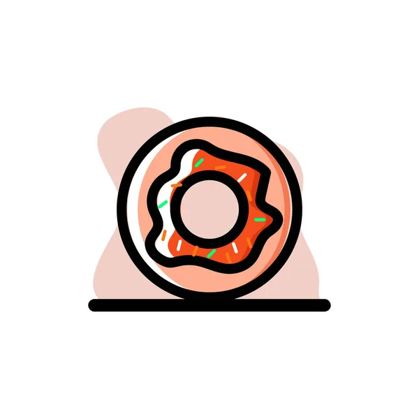 Icône Conceptuelle Donut Illustration Vectorielle Illustration Conception Eps10 — Image vectorielle
