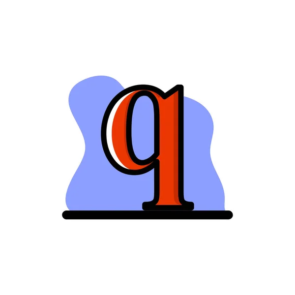 Lowercas Letter Conceptual Vector Illustration Design Icon Eps10 — Stock Vector