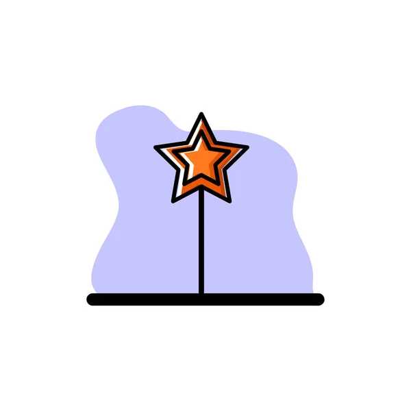 Magic Star Continual Icon Vector — стоковый вектор
