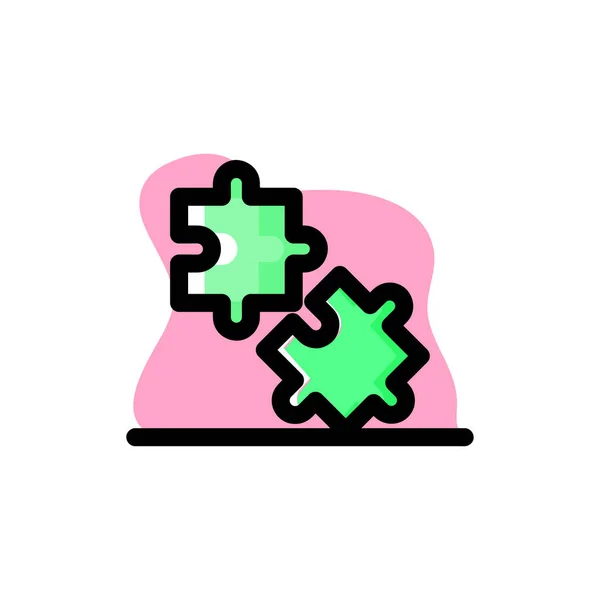 Puzzle Pieces Illustration Vector Design Icon Conceptual Design Eps10 목적에 — 스톡 벡터