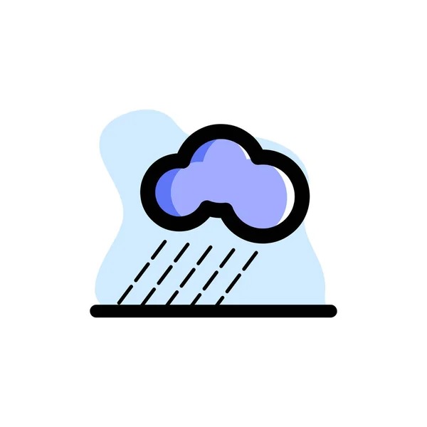 Eső Időjárás Ikon Fogalmi Vektor Illusztráció Design Nagy Bármilyen Célra — Stock Vector