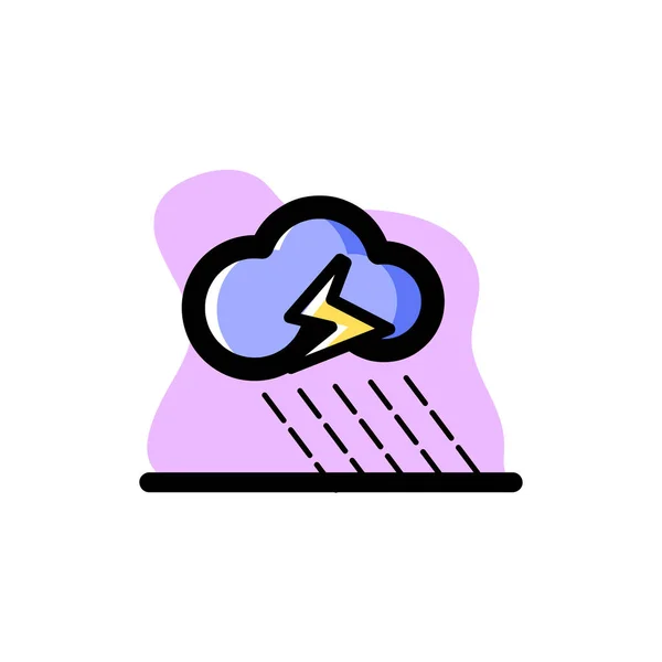 Vihar Eső Időjárás Ikon Fogalmi Vektor Illusztráció Tervezés Eps10 Nagy — Stock Vector