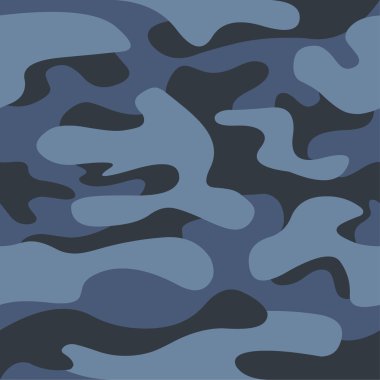 Camouflage Blue Amoeba clipart