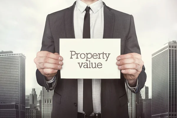 Property value on paper — Stock Photo, Image