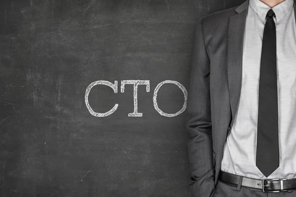 CTO op blackboard — Stockfoto