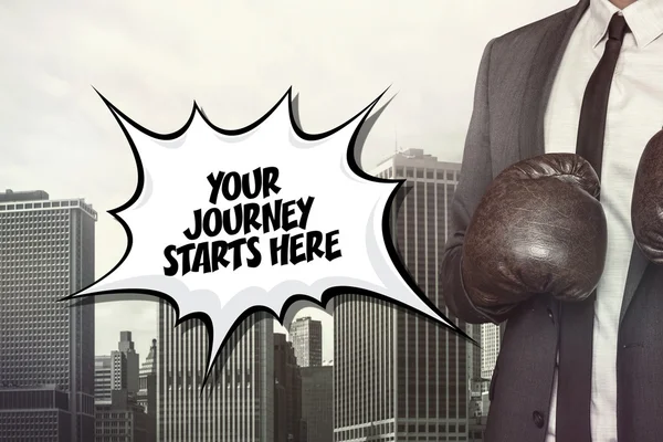 Your journey text on speech bubble — Stock Photo, Image