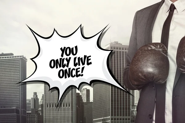 You only live once text on speech bubble — Stock Photo, Image