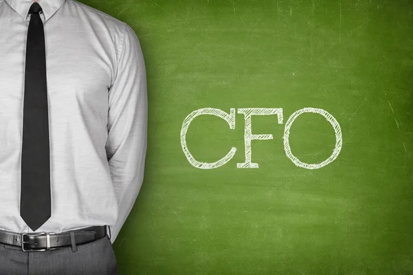 CFO tekst op blackboard — Stockfoto