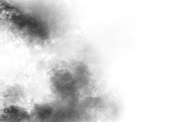 Beyaz arka plan üzerinde duman