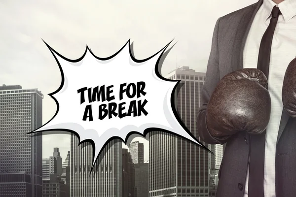 Time for a break text on speech bubble — Stock Photo, Image