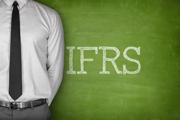 Texto IFRS no quadro negro — Fotografia de Stock