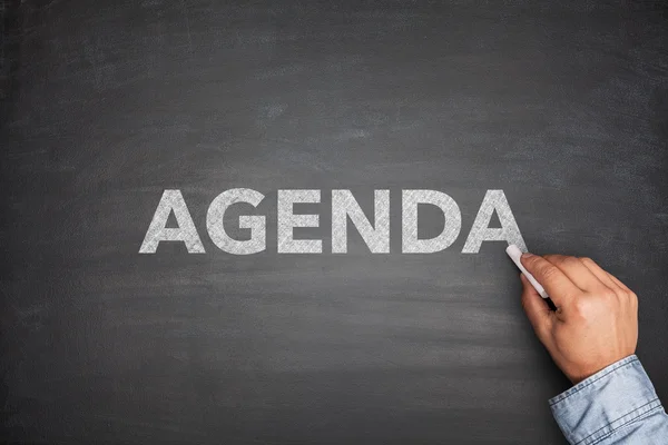 Agenca on blackboard — Stock Photo, Image