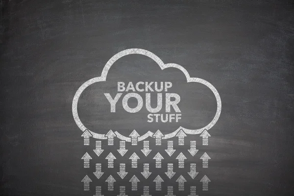 Faça backup de suas coisas no Blackboard — Fotografia de Stock