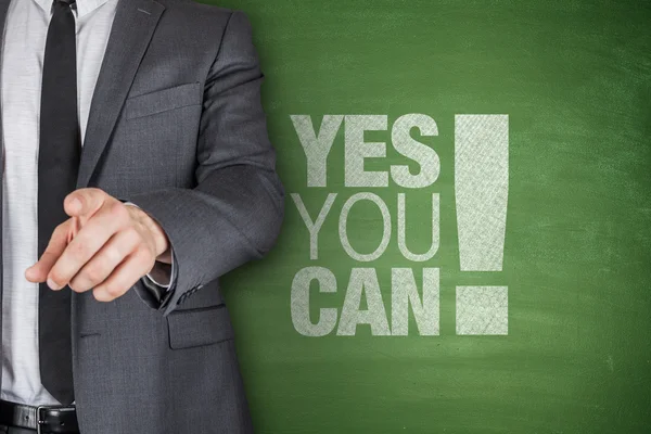 Yes you can on blackboard — Stock Photo, Image