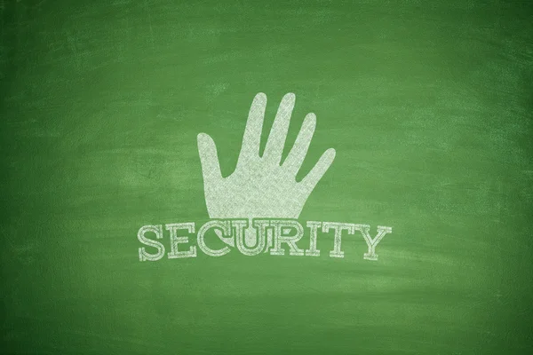 Security concept on blackboard — Stock Photo, Image