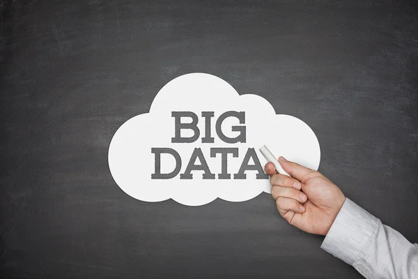 Big data on blackboard — Stock Photo, Image