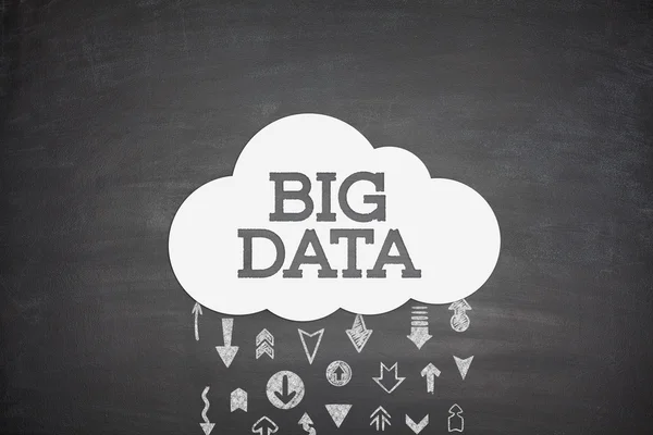 Big data on blackboard — Stock Photo, Image