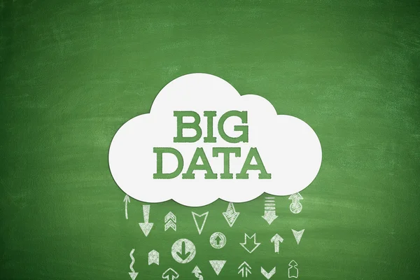 Big data on blackboard — Stock Photo, Image