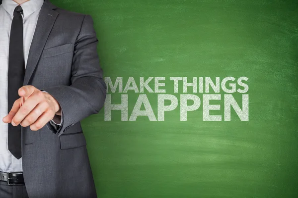 Make things happen on blackboard — Stock Photo, Image