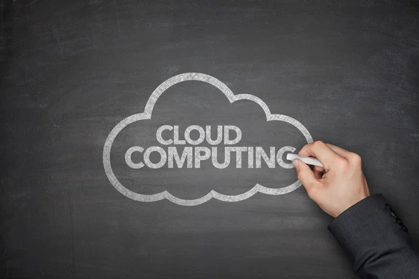 Cloud Computing auf der Tafel — Stockfoto