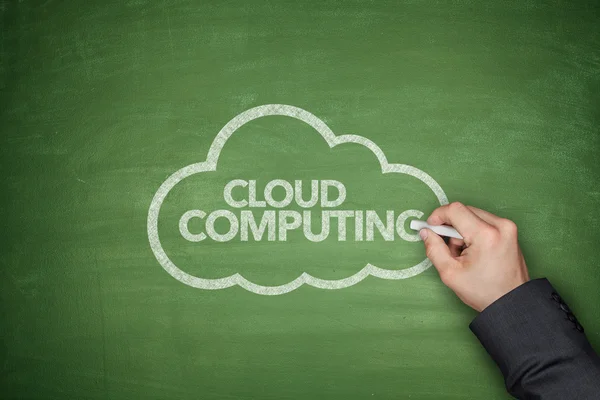 Cloud-Computing-Konzept auf Tafel — Stockfoto