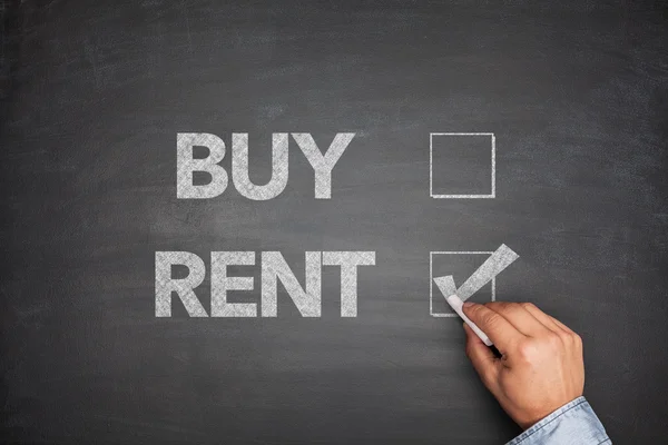 Buy or rent on Blackboard — Stock Photo, Image
