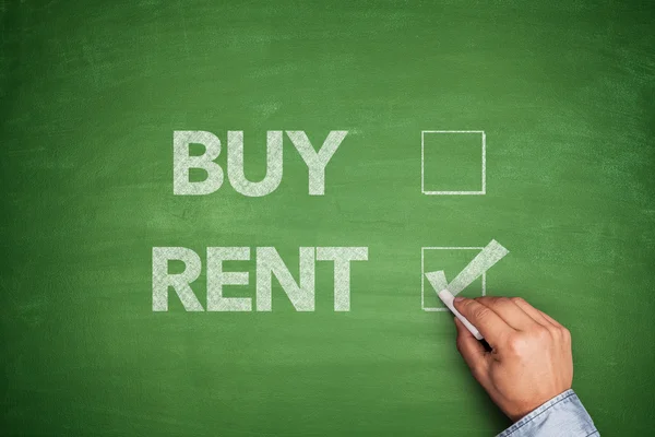 Buy or rent on Blackboard — Stock Photo, Image