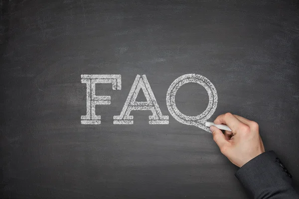 FAQ tekst concept — Stockfoto