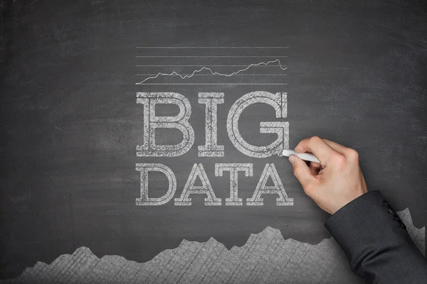 Concepto de Big data en pizarra — Foto de Stock