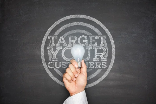 Target your customers on Blackboard — Stock Photo, Image