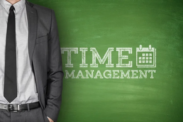 Time management on blackboard — Stock Photo, Image