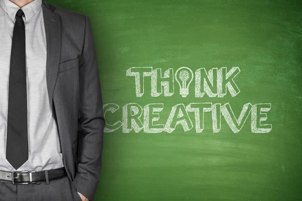 Think Creative on Blackboard — Stock Photo, Image