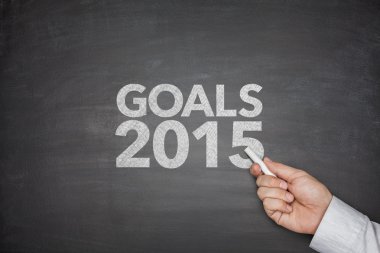 Hedefleri 2015 yazı tahtası üzerinde