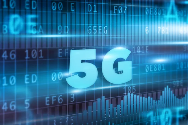 5g mavi metin — Stok fotoğraf